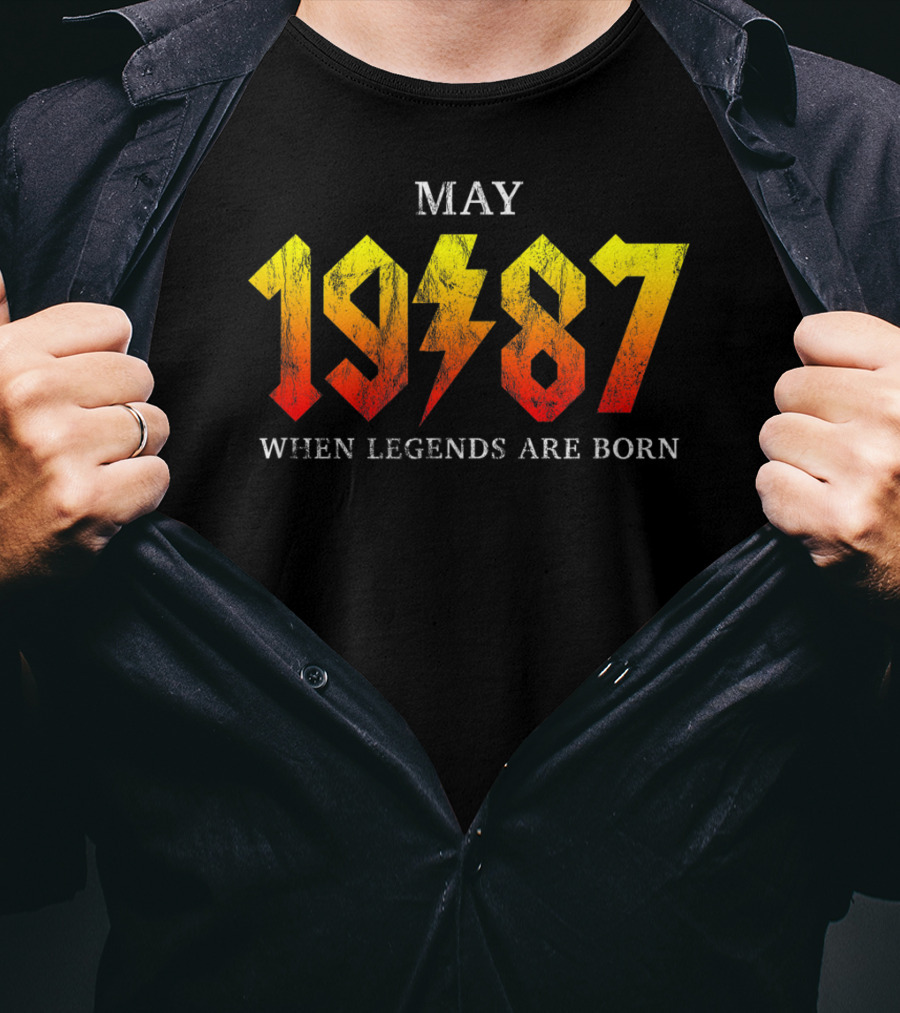 May 1987 When Legends Are Born Classic Rock T-Shirt