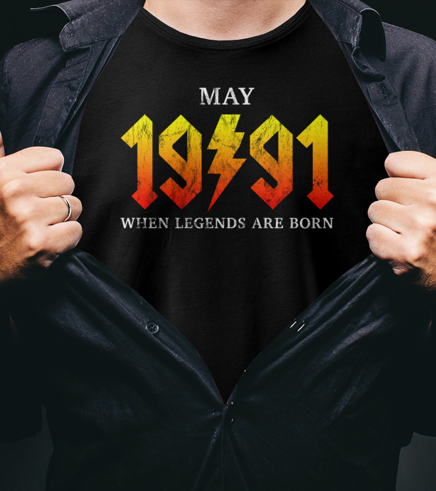 MAY 1991 WHEN LEGENDS ARE BORN Classic Rock Legend T-Shirt