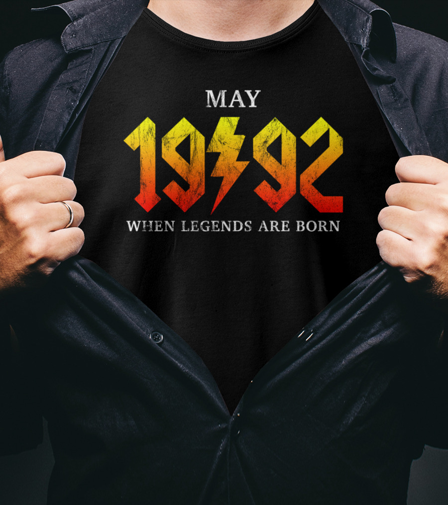 May 1992 When Legends Are Born With Classic Rock Legend T-Shirt