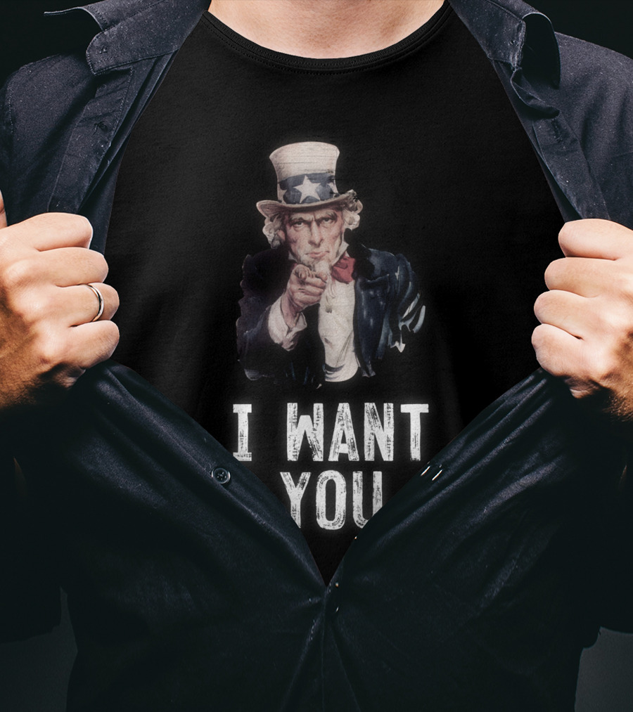 Uncle Sam I Want You Classic Funny American T-Shirt