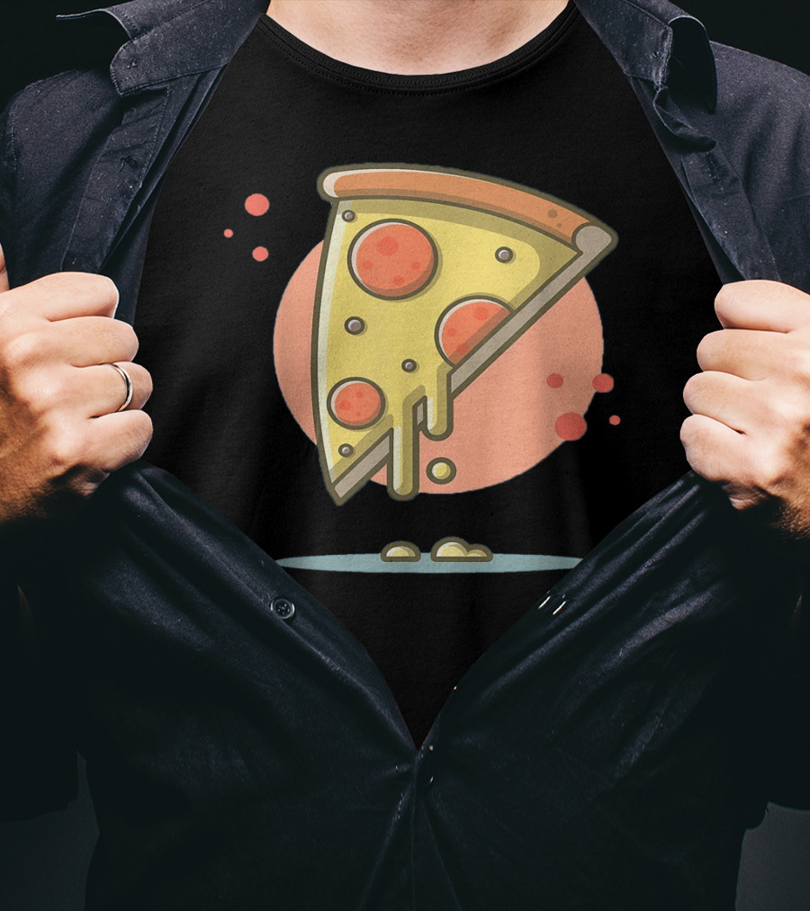 Classic Vintage Pizza Lover Funny Slice T-Shirt