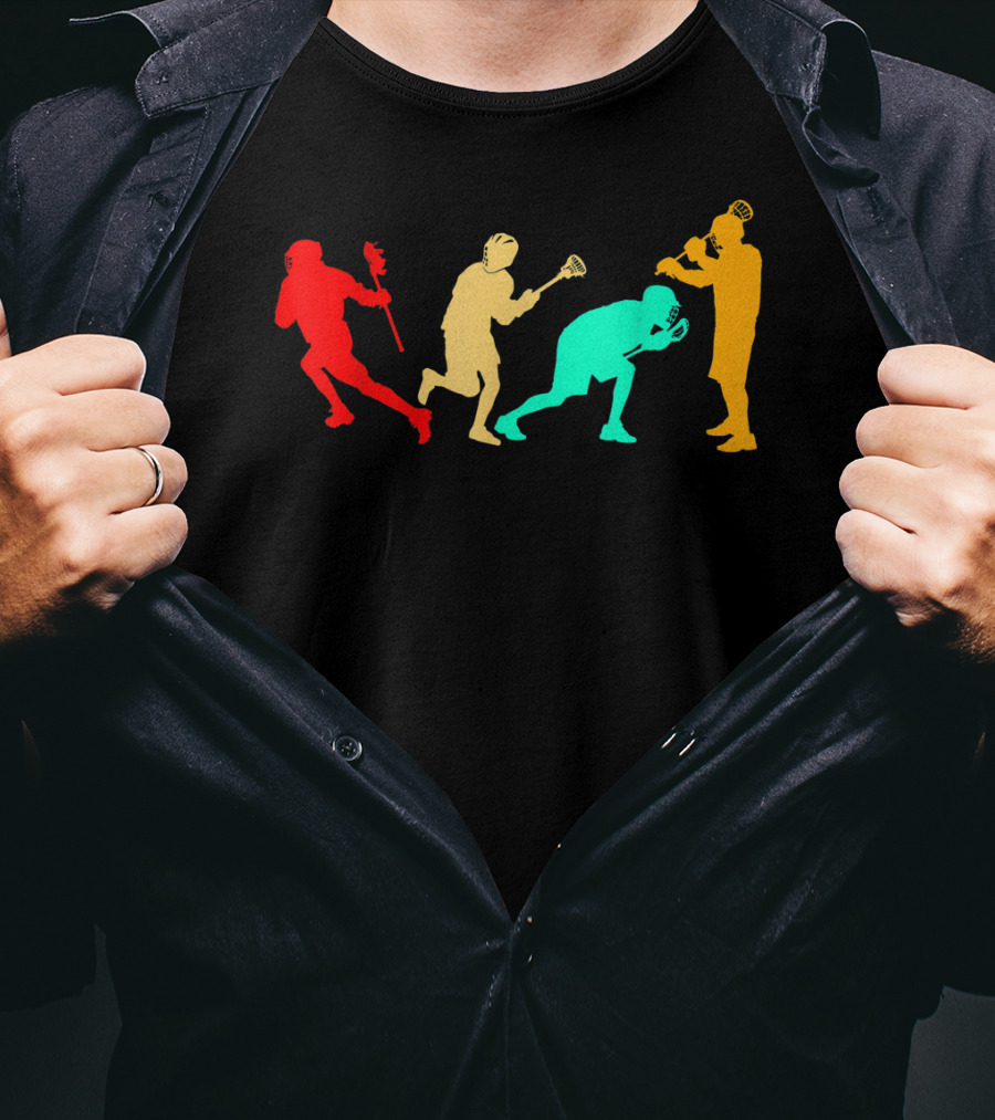 Classic Vintage Style Evolution Of American Football And Lacrosse T-Shirt