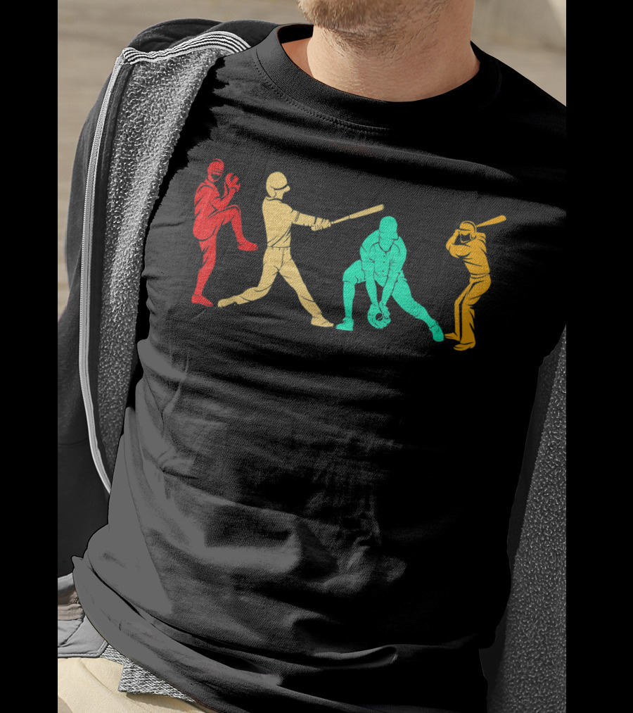 Classic Vintage Style Baseball Player T-Shirt