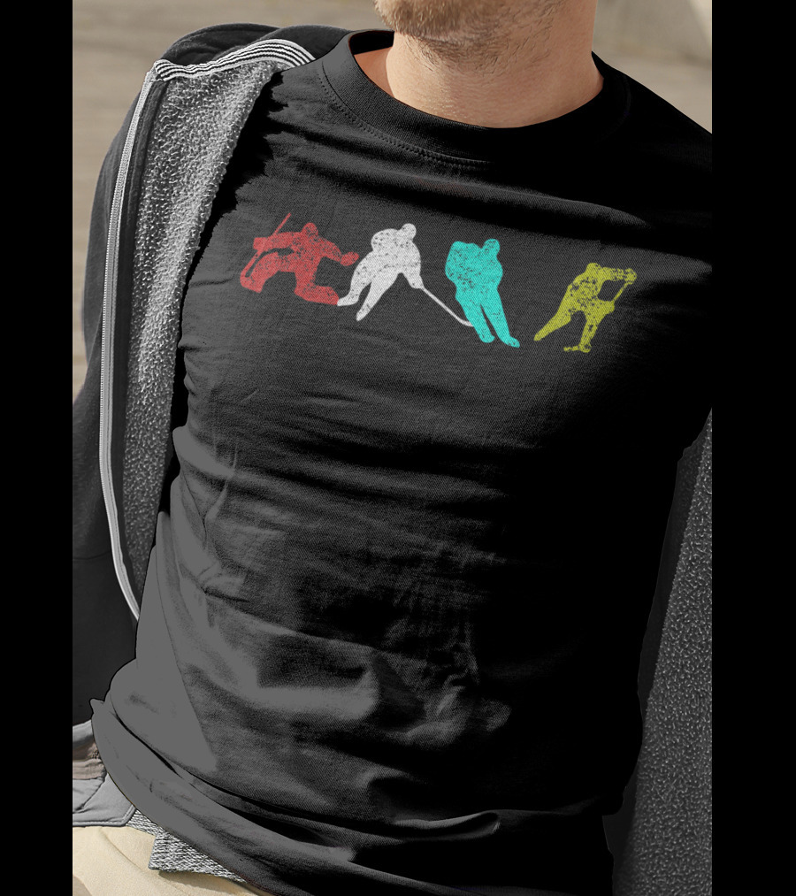 Classic Vintage Style Ice Hockey T-Shirt