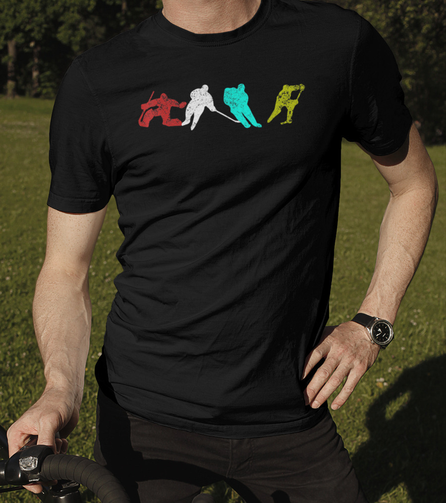 Classic Vintage Style Ice Hockey T-Shirt