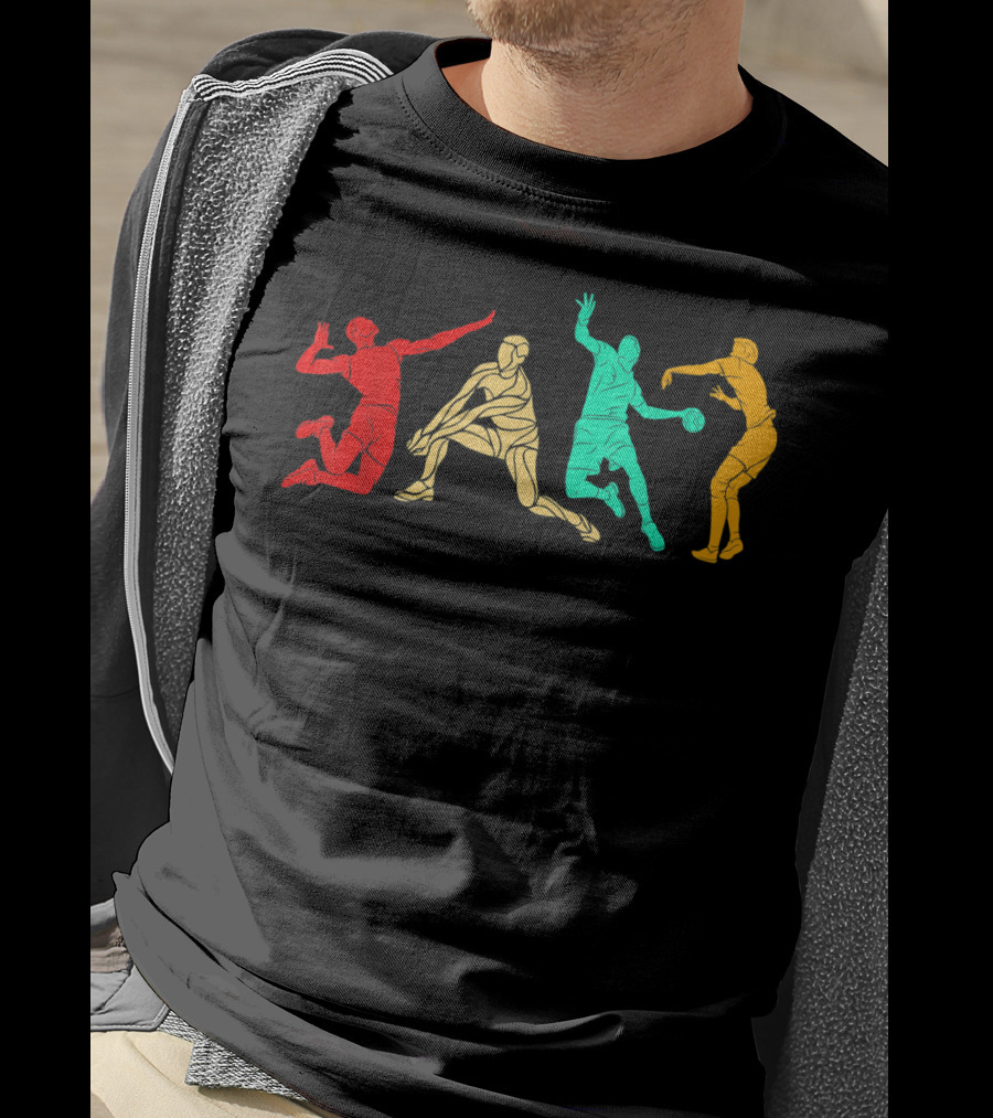 Classic Vintage Style Volleyball Sport T-Shirt