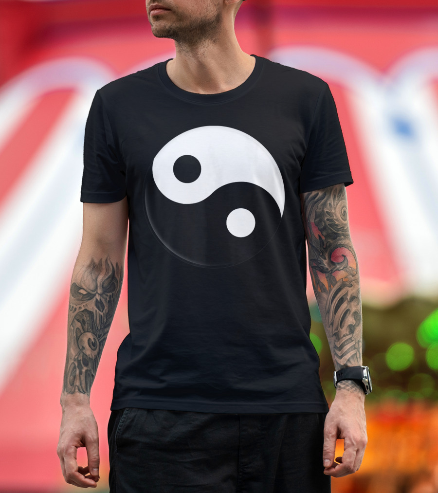 Classic Yin Yang Symbol Black White Yoga Harmony F1 T-Shirt