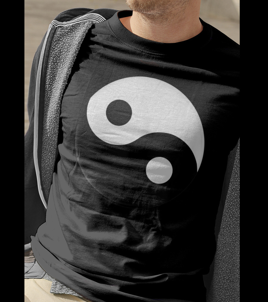Classic Yin Yang Symbol Black White Yoga Harmony F1 T-Shirt