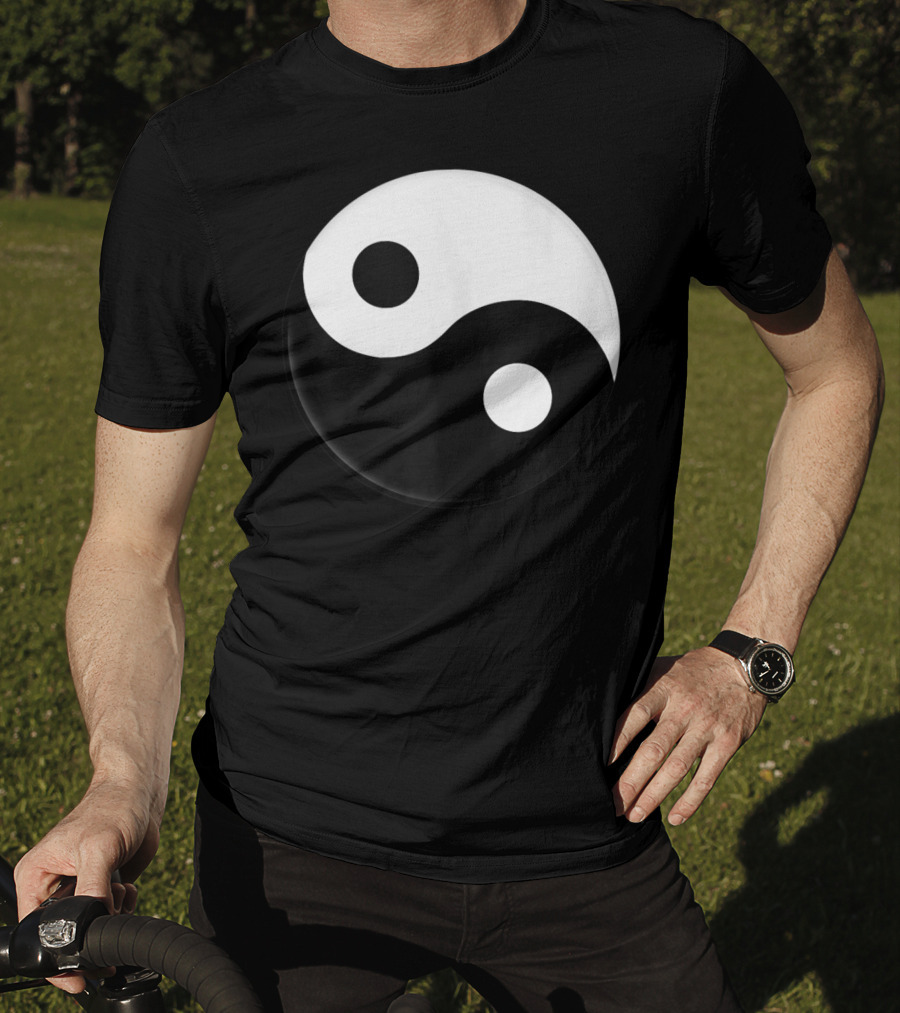 Classic Yin Yang Symbol Black White Yoga Harmony F1 T-Shirt