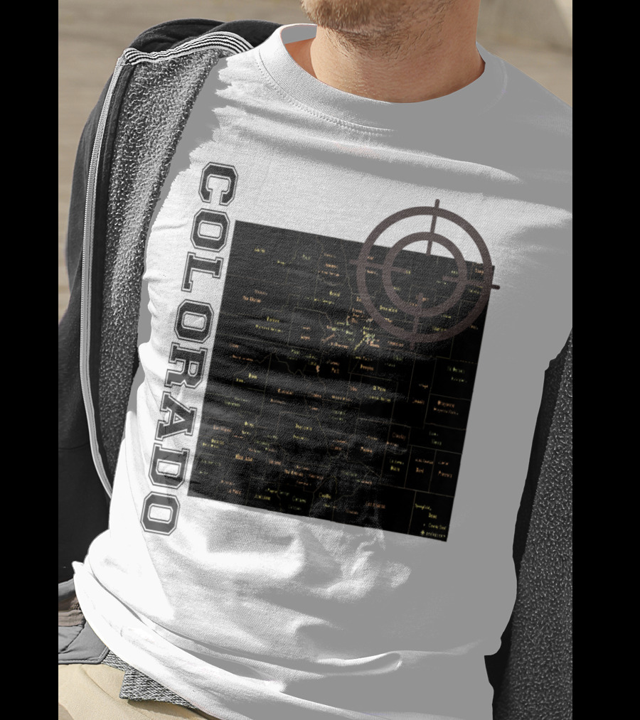 Colorado Maps With Classic Style And Fun Elements T-Shirt