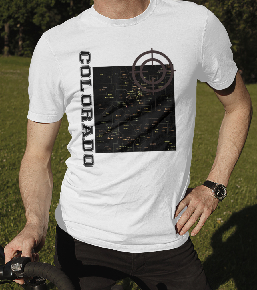 Colorado Maps With Classic Style And Fun Elements T-Shirt
