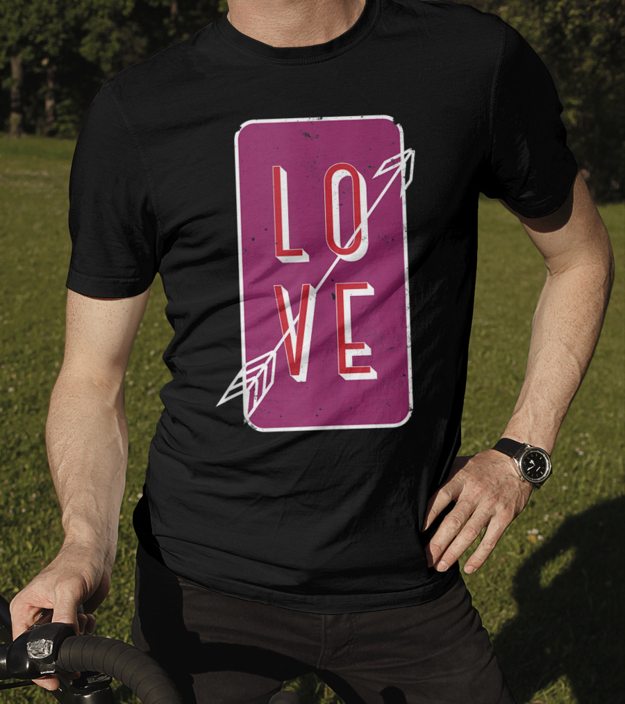 Vintage Arrow Love Classic Romantic Couple T-Shirt