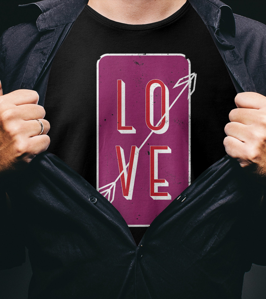 Vintage Arrow Love Classic Romantic Couple T-Shirt