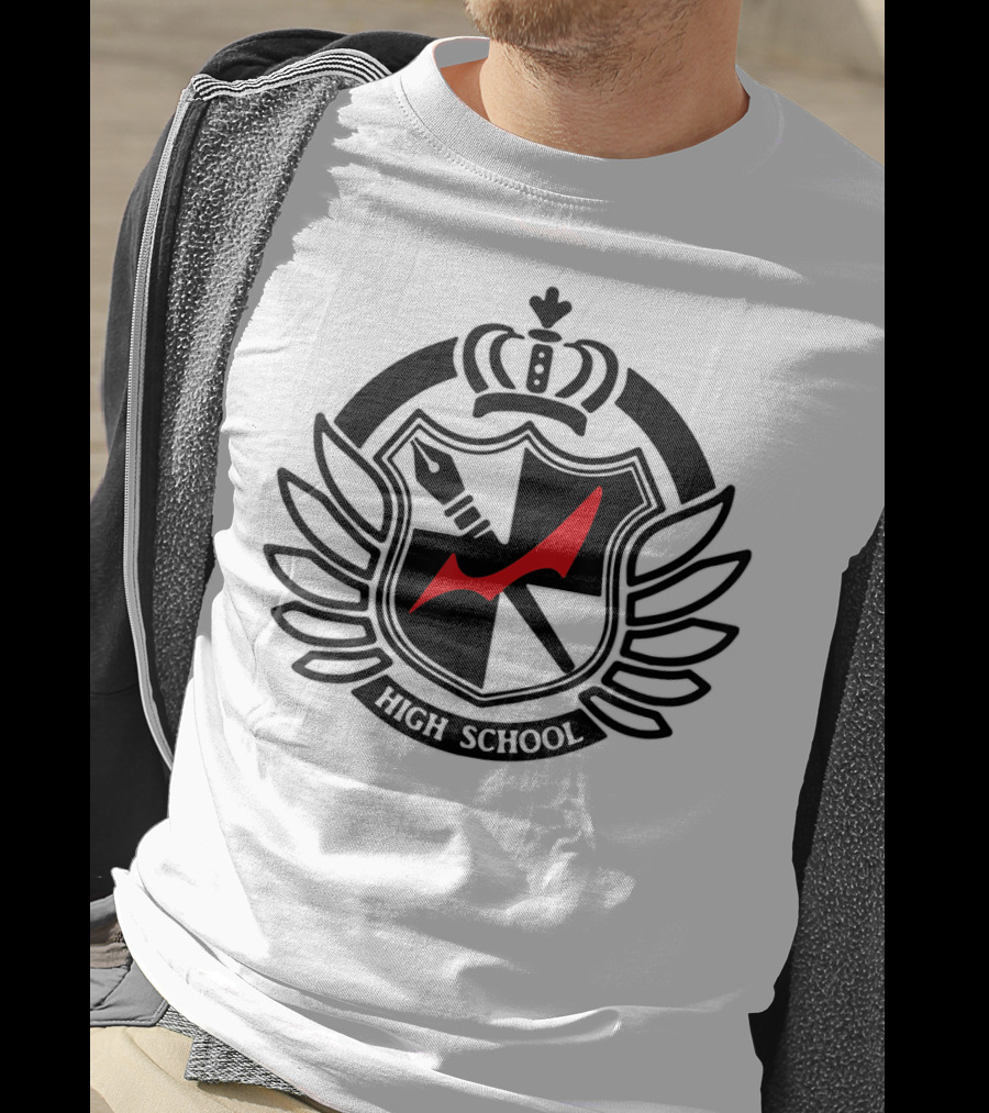 Danganronpas Monokumas High School Crest Emblem T-Shirt