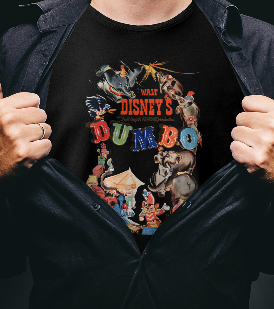 Walt Disney's Dumbo Full Length Feature Production Classic Characters T-Shirt