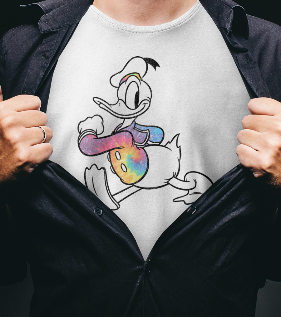 Disney Mickey And Friends Classic Donald Duck Rainbow T-Shirt