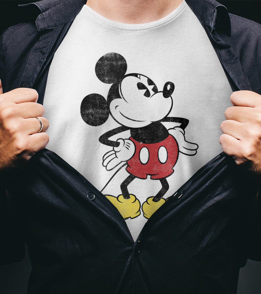 Mickey Mouse Vintage Style Disney Classic Character T-Shirt