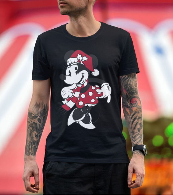 Premium T-Shirt: Disney Minnie Mouse Christmas Festive Attire T-Shirt Disney Minnie Mouse Christmas Festive Attire T-Shirt