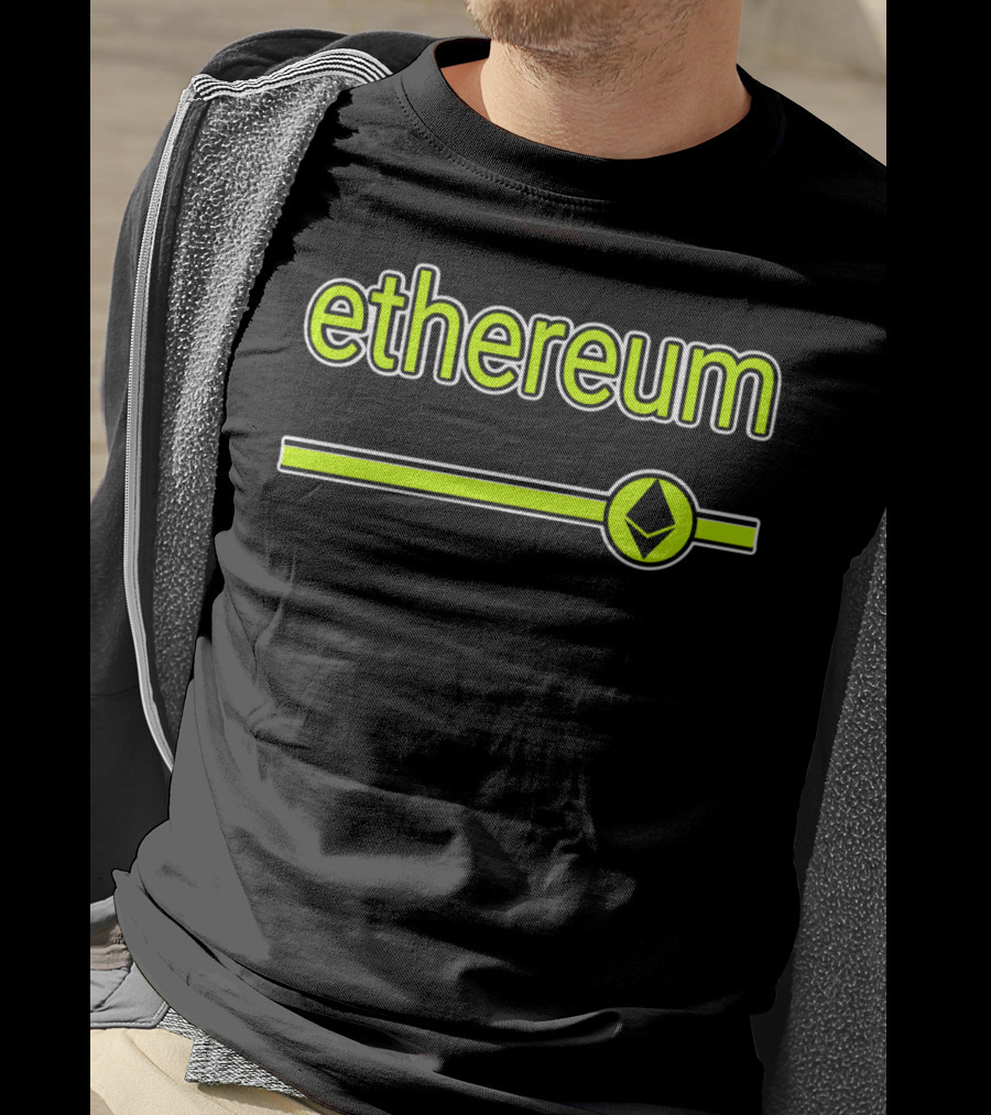 Ethereum Stripe Vintage Classic Eth Symbol Retro T-Shirt