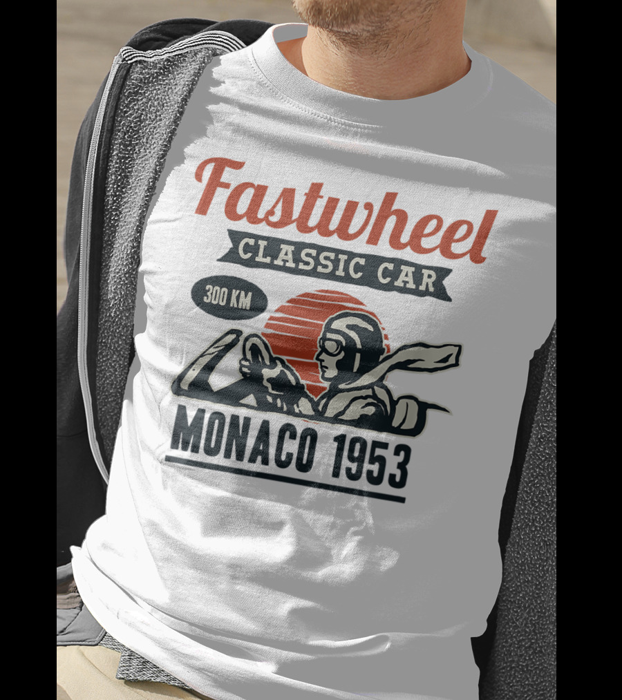 Fastwheel Classic Car Monaco 1953 300 KM T-Shirt