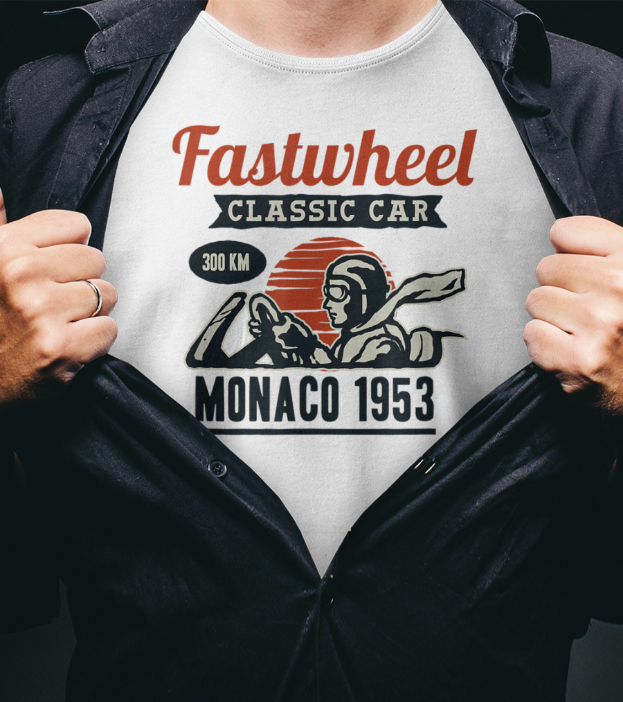 Fastwheel Classic Car Monaco 1953 300 KM T-Shirt