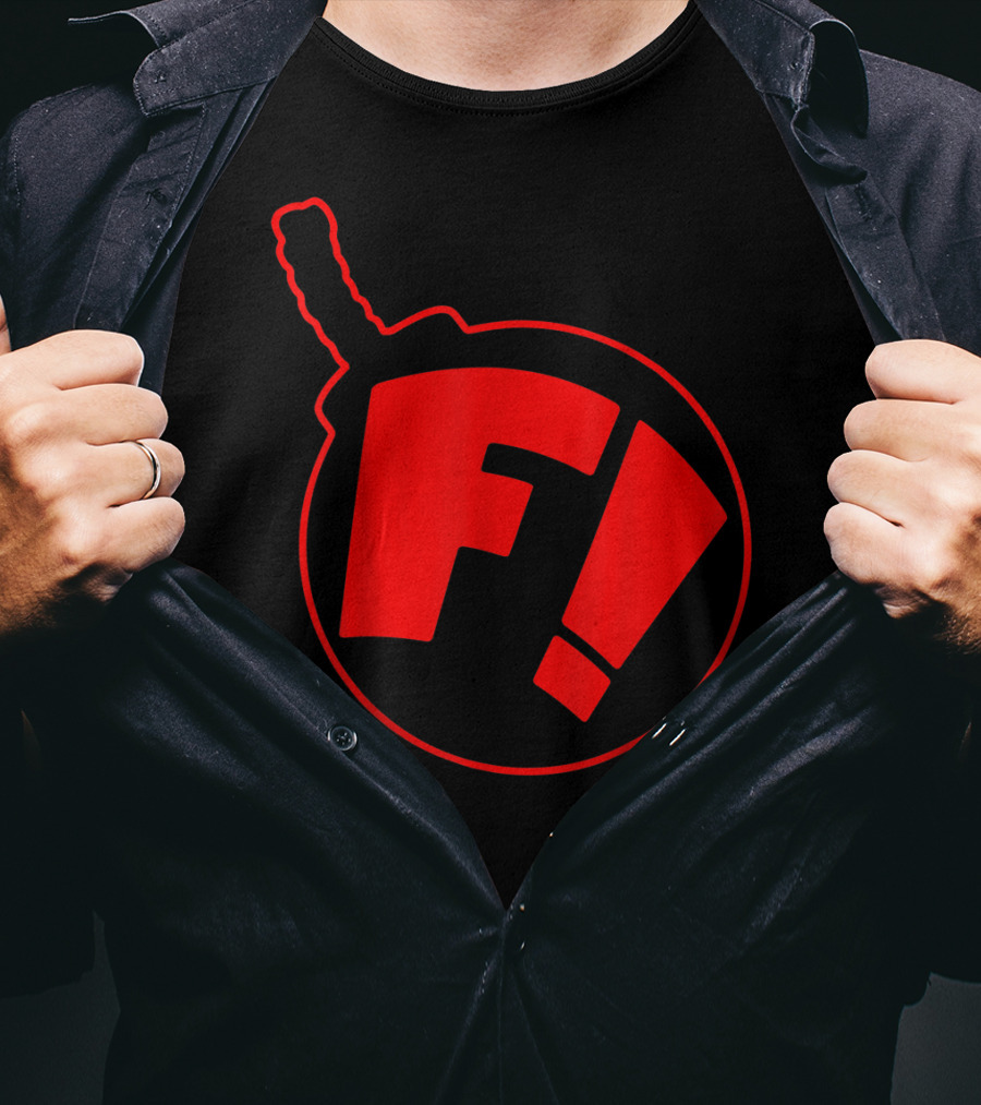 Ferretbomb Classic Red Reverse Logo Bomb Icon F T-Shirt