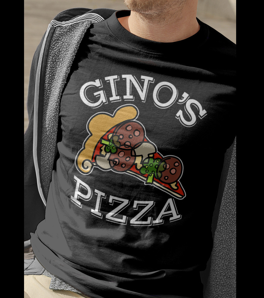 Gino's Pizza Classic Slice Pepperoni And Peppers T-Shirt