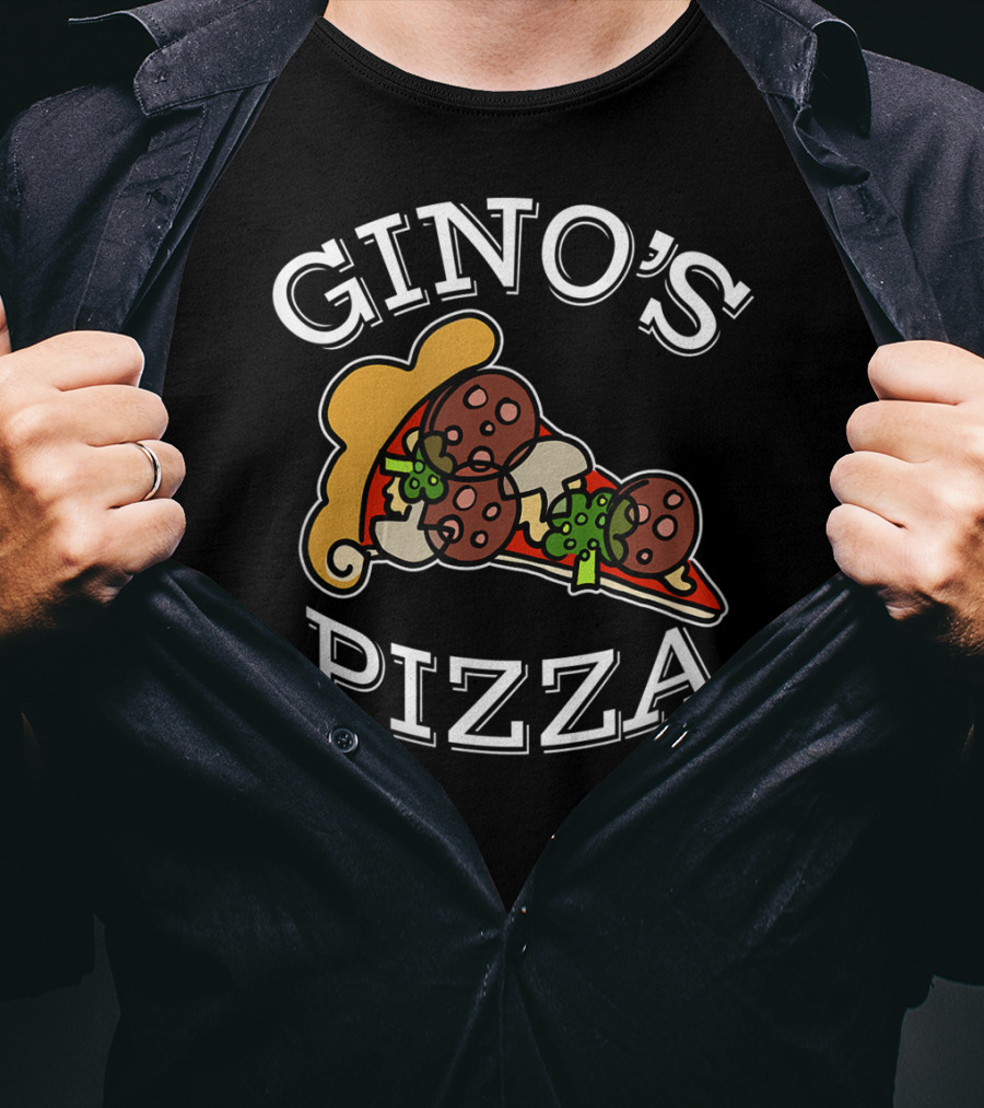 Gino's Pizza Classic Slice Pepperoni And Peppers T-Shirt