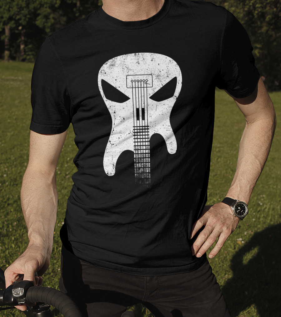 Guitar Skull Monster Classic Rock Music T-Shirt