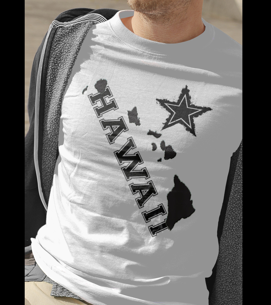 Hawaii Maps Classic Vintage Star Flair T-Shirt