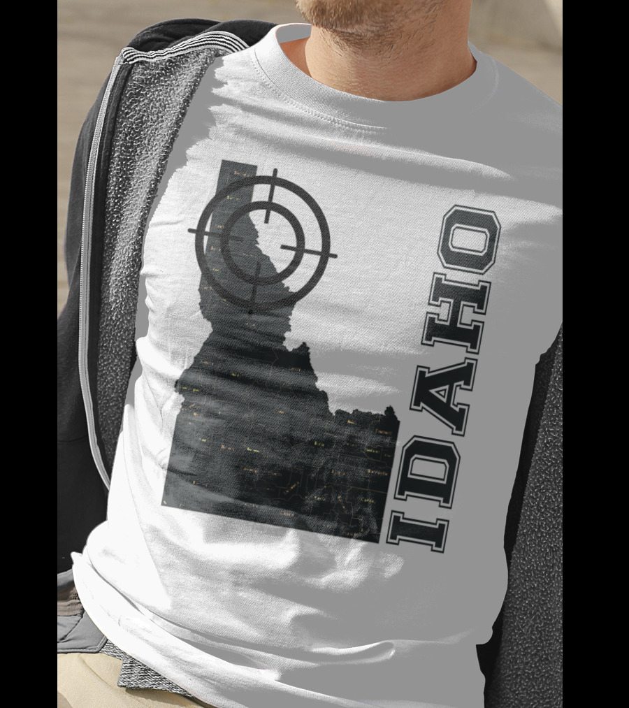 Idaho Maps Target Overlay Classic Vintage Fun T-Shirt