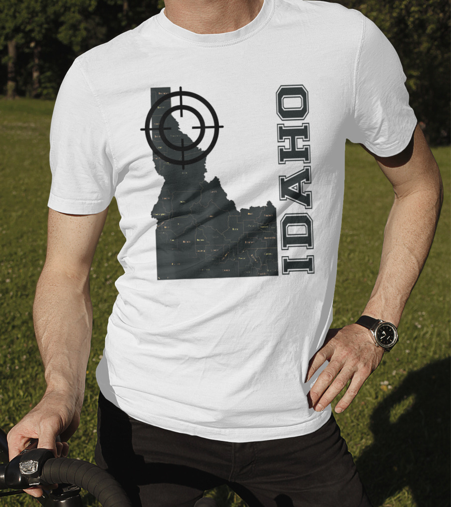 Idaho Maps Target Overlay Classic Vintage Fun T-Shirt