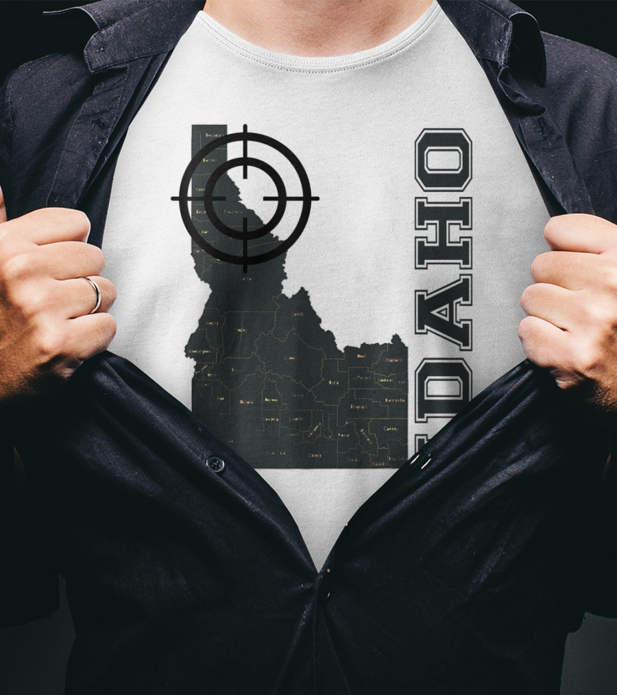 Idaho Maps Target Overlay Classic Vintage Fun T-Shirt