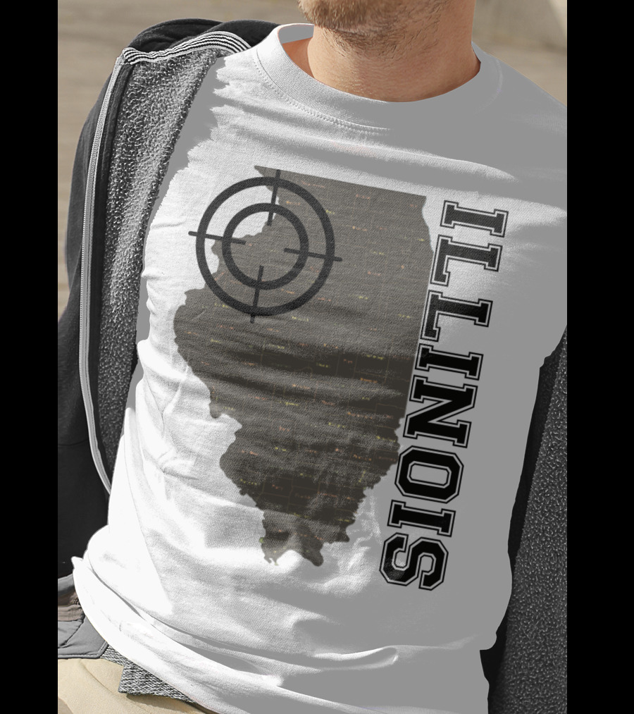 Illinois Maps Vintage Target Classic Fun T-Shirt