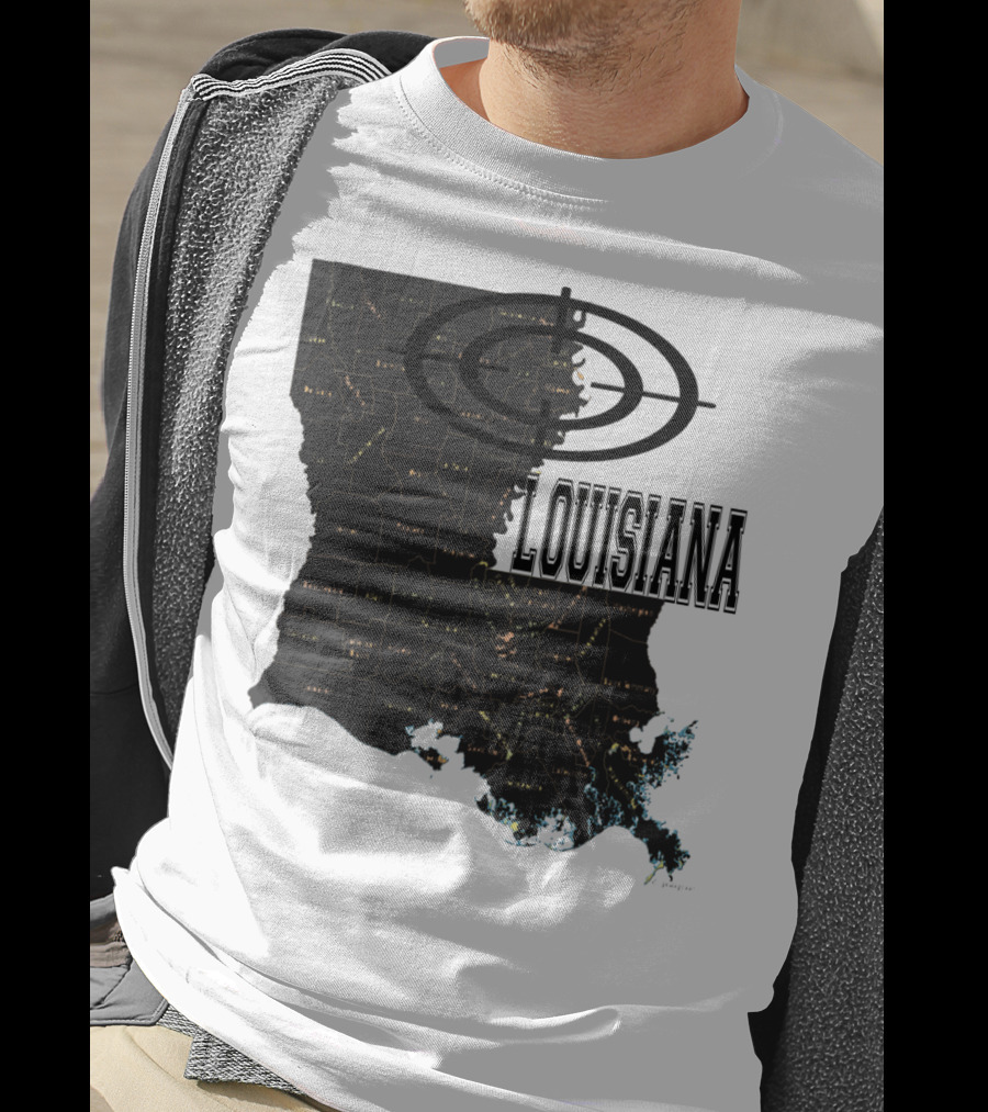 Louisiana Map Overlay Urban Classic T-Shirt