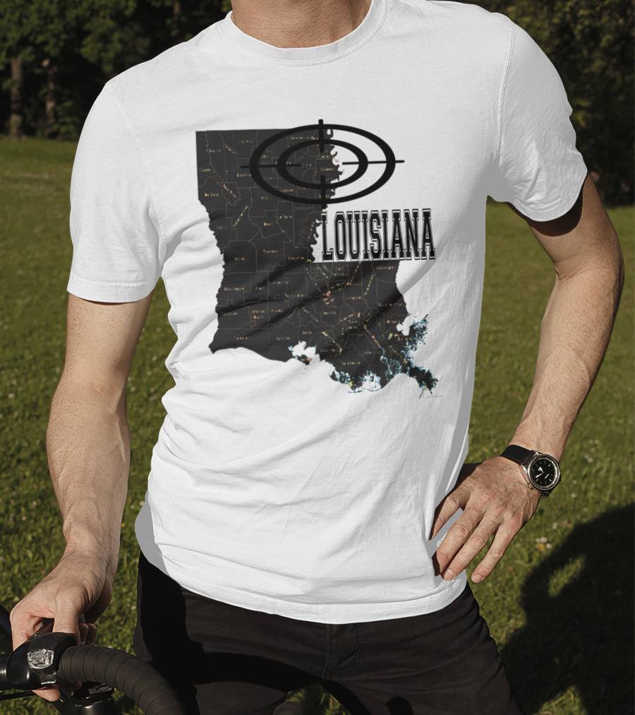 Louisiana Map Overlay Urban Classic T-Shirt