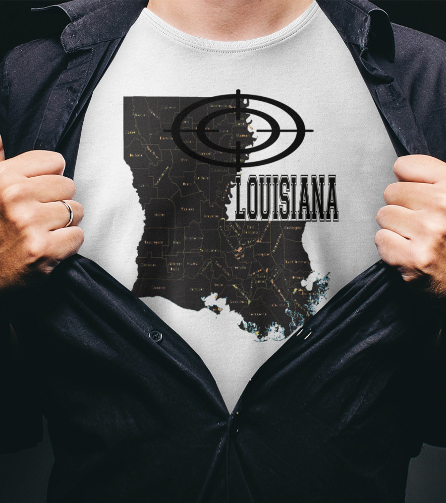 Louisiana Map Overlay Urban Classic T-Shirt