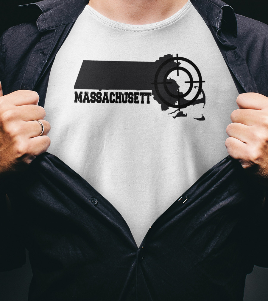 Massachusetts Target Map Fun T-Shirt