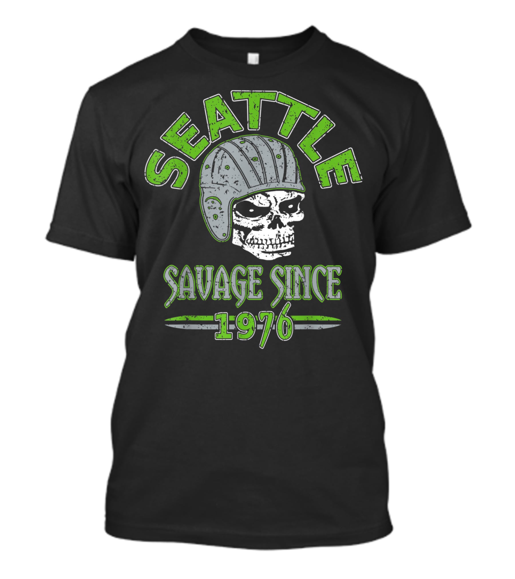 Seattle Savage Skull Helmet Since 1976 T-Shirt