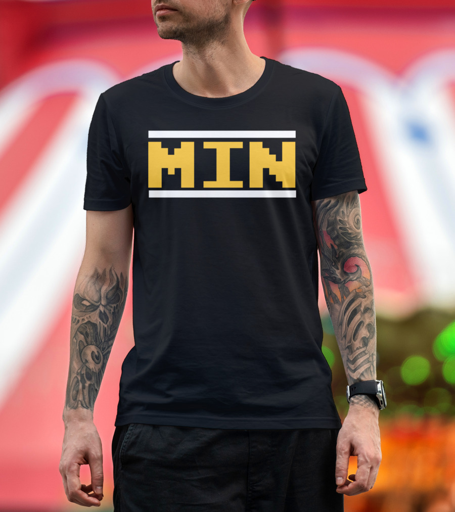 Minnesota Football Min Classic Video Game Font T-Shirt