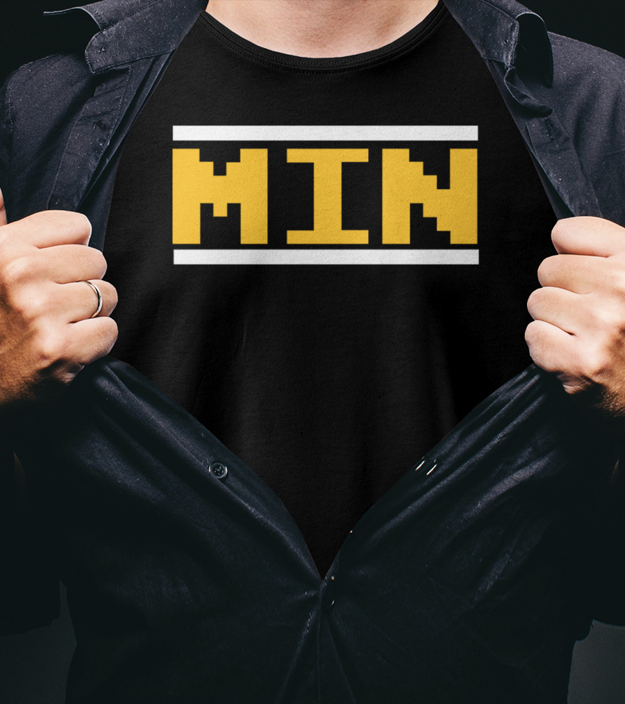Minnesota Football Min Classic Video Game Font T-Shirt