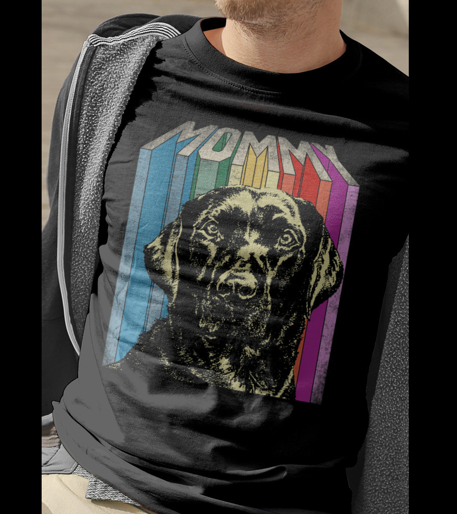 Mommy Labrador Colorful Retro T-Shirt