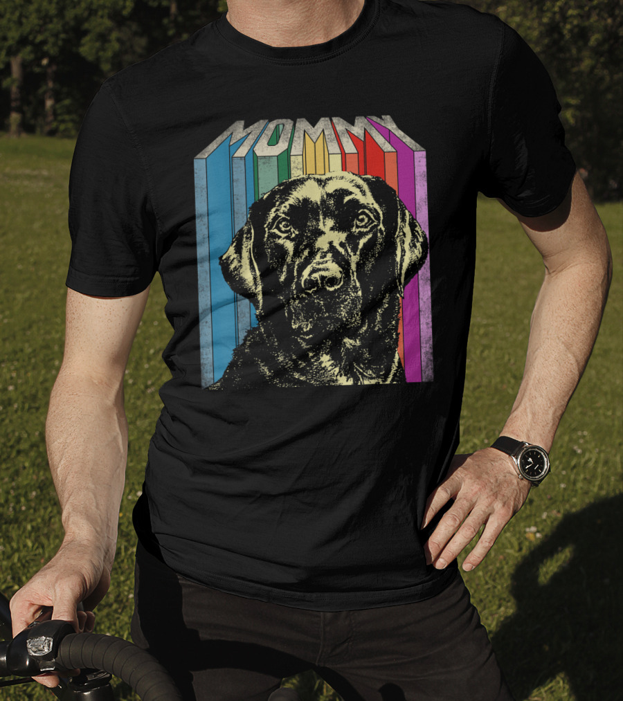 Mommy Labrador Colorful Retro T-Shirt