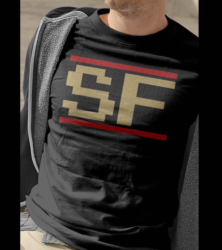 San Francisco SF Classic Football Video Game Font MK T-Shirt