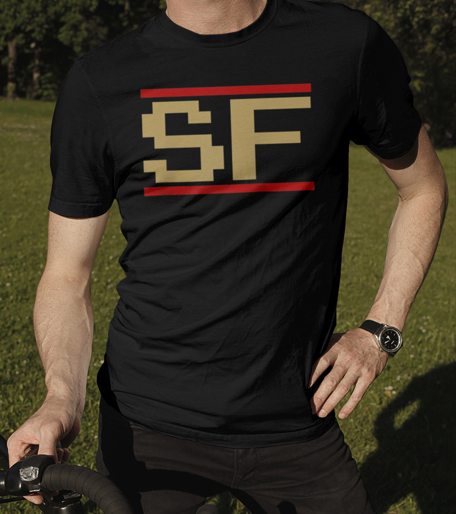 San Francisco SF Classic Football Video Game Font MK T-Shirt