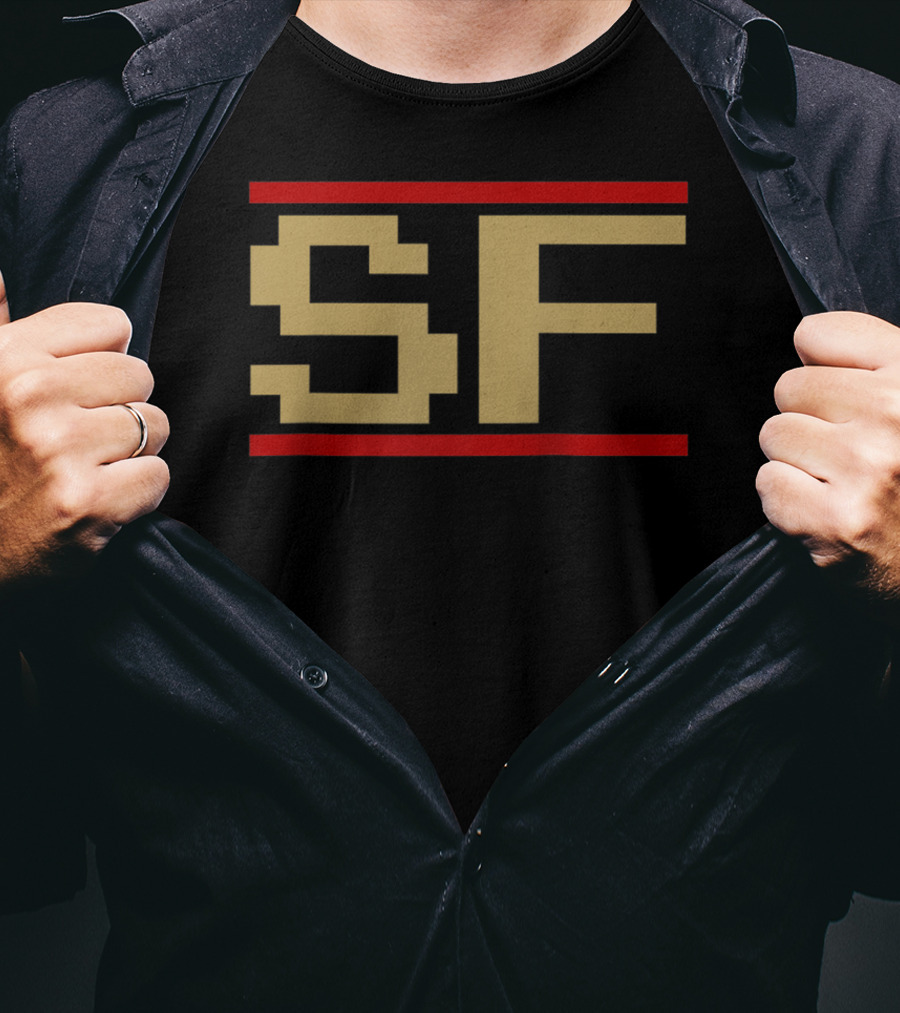 San Francisco SF Classic Football Video Game Font MK T-Shirt