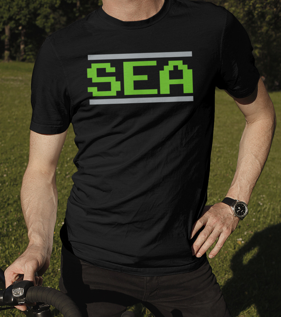 Seattle Football Classic Sea Video Game Font T-Shirt
