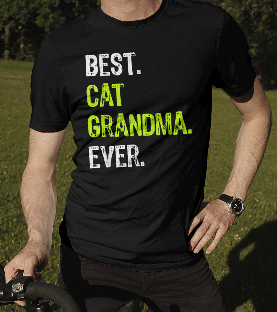 Best Cat Grandma Ever Retro Funny Grandmother T-Shirt
