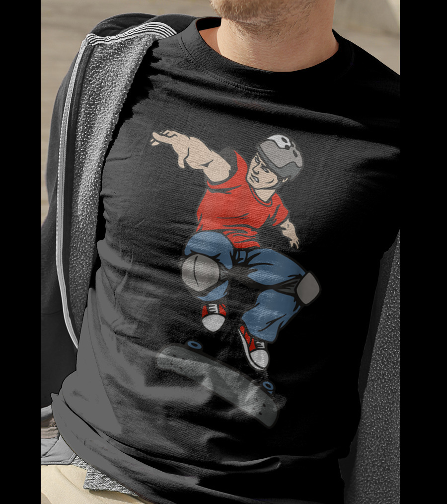 Best Skateboarder Jumping Action Skateboard T-Shirt