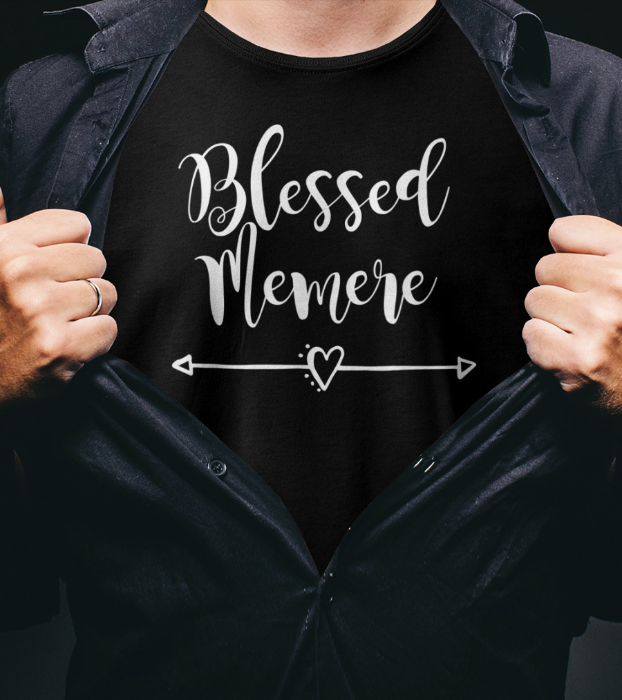 Blessed Memere Heart Arrow T-Shirt